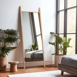 Wooden Modern Ultra Slim Large Full Length Mirror