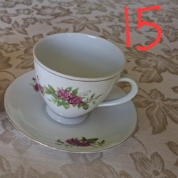 Vintage Teacup & Saucer Set (15)