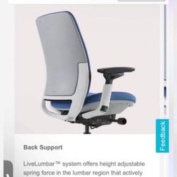 Steelcase Amia Leather & Fabric Black & Silver Office Chairs 