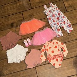 Baby girls 8pc clothing lot size 6/9 mos