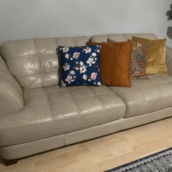 Leather Ivory Sofas