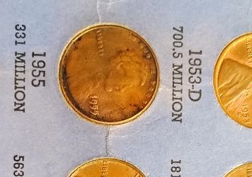 1955 DD Obverse Lincoln Wheat Penny