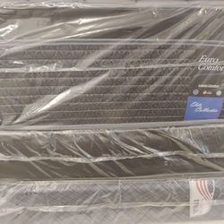 Twin Size Mattress Pillow Top Euro Comfort 