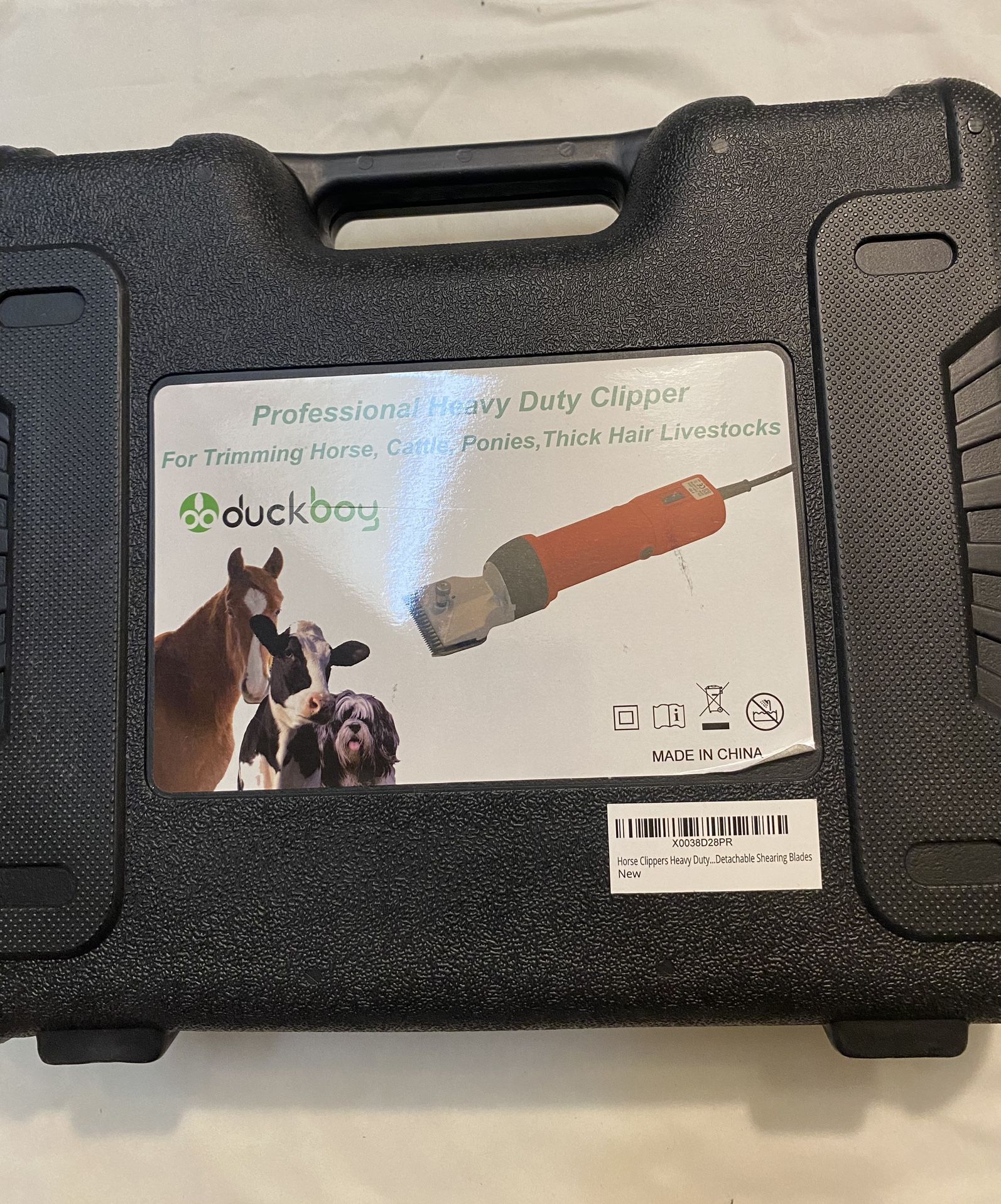 Open Box DUCKBOY Horse Clipper 380W Professional Heavy Duty Horse Grooming Kit