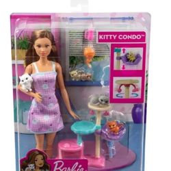 Barbie Kitty Condo Doll with Cat and 4 Kittens + Accessories Mattel New Mattel
