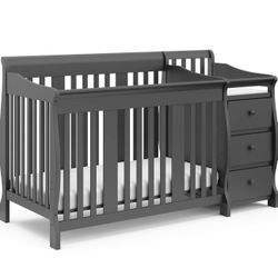 Crib 5 In 1 Charcoal
