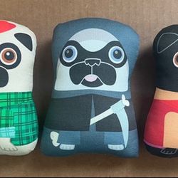 Bill & Ted’s Bogus Journey Pugs Stuffed Animal Dogs Plush. Bill, Ted and Death
