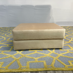 ( Delivery Available ) The Elevate Ottoman Cashew Recycled Velvet