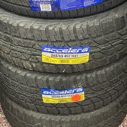 Acceleras Omikron A/T $90 New 265/65/17 Each 265/65R/17 All Terrians