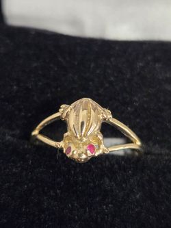 14kt frog ring