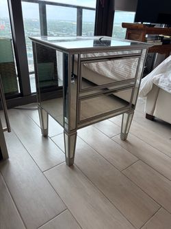 Mirrored side table