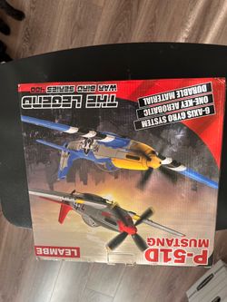LEAMBE P-51D Mustang 4CH RC Plane 2.4GHz RTF 6-Axis Gyro Xpilot *open Box