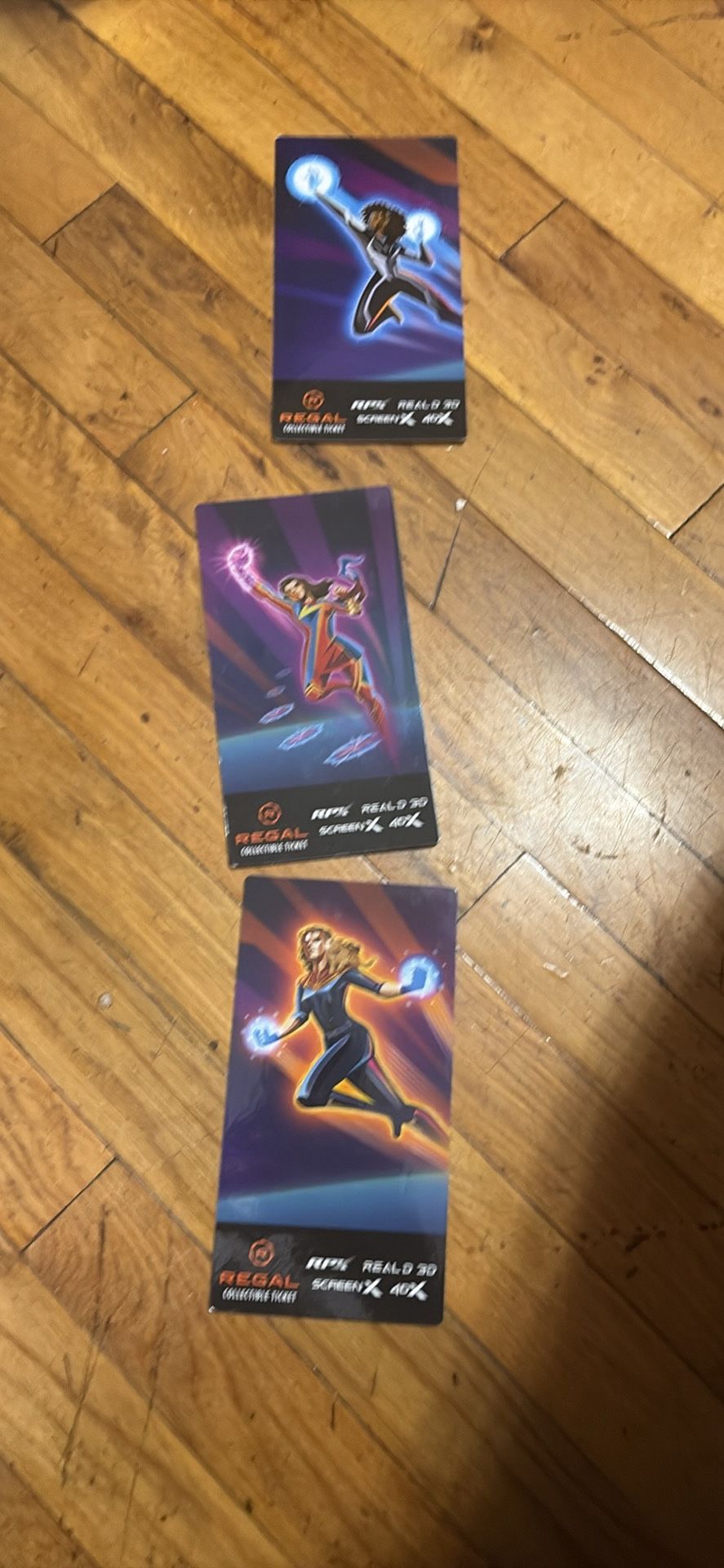 Set Of Marvel Collectible  Movie Tickets 