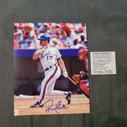Vtg 1990 Rick Cerone New York Mets Autographed Signed Photo MLB