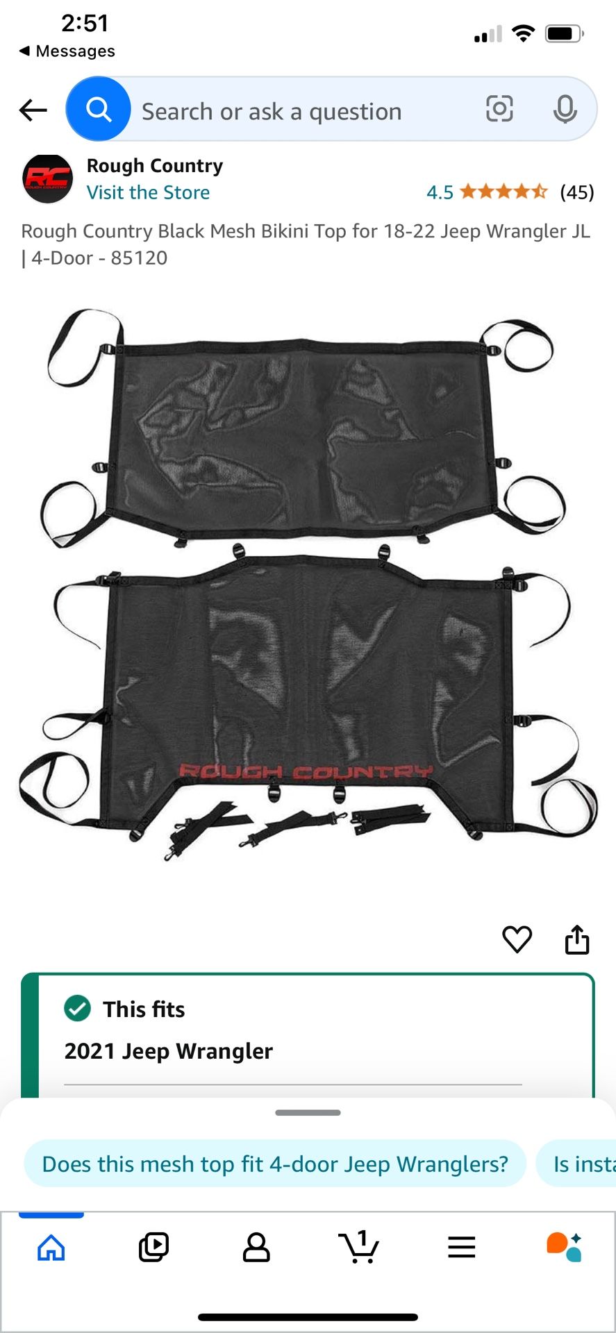 Jeep Wrangler Bikini Top