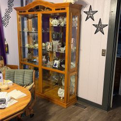 Real oak display case 