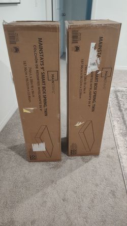 2 Twin Box springs Mainstays 9" Smart Box