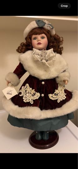 DK Collectibles Porcelain Doll on Stand