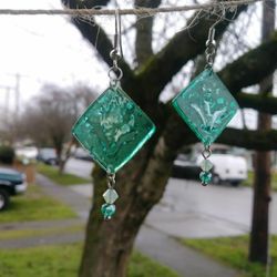 Earrings made from DVD