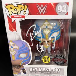 REY MYSTERIO SIGNED WWE FUNKO PSA/DNA