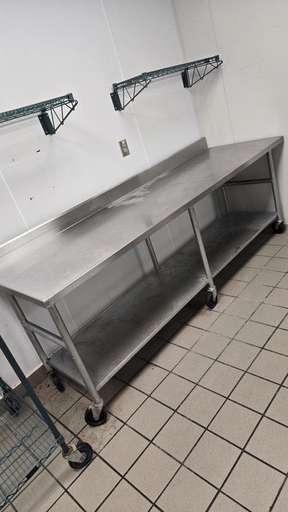 stainless steel Work Table "96L X 30"W