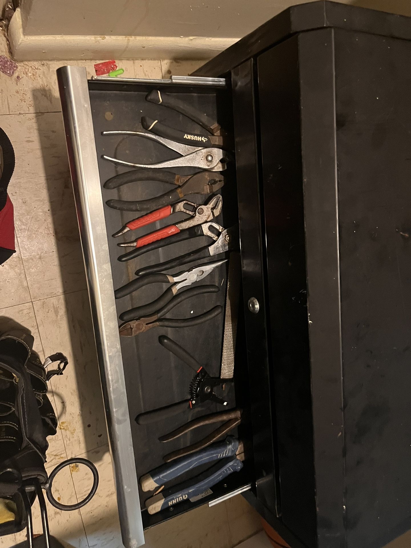 Husky Tool Box And Bag, Full of Tools