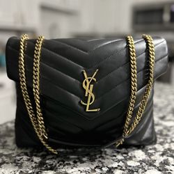 Authentic YSL Loulou Medium Black Bag New Condition 