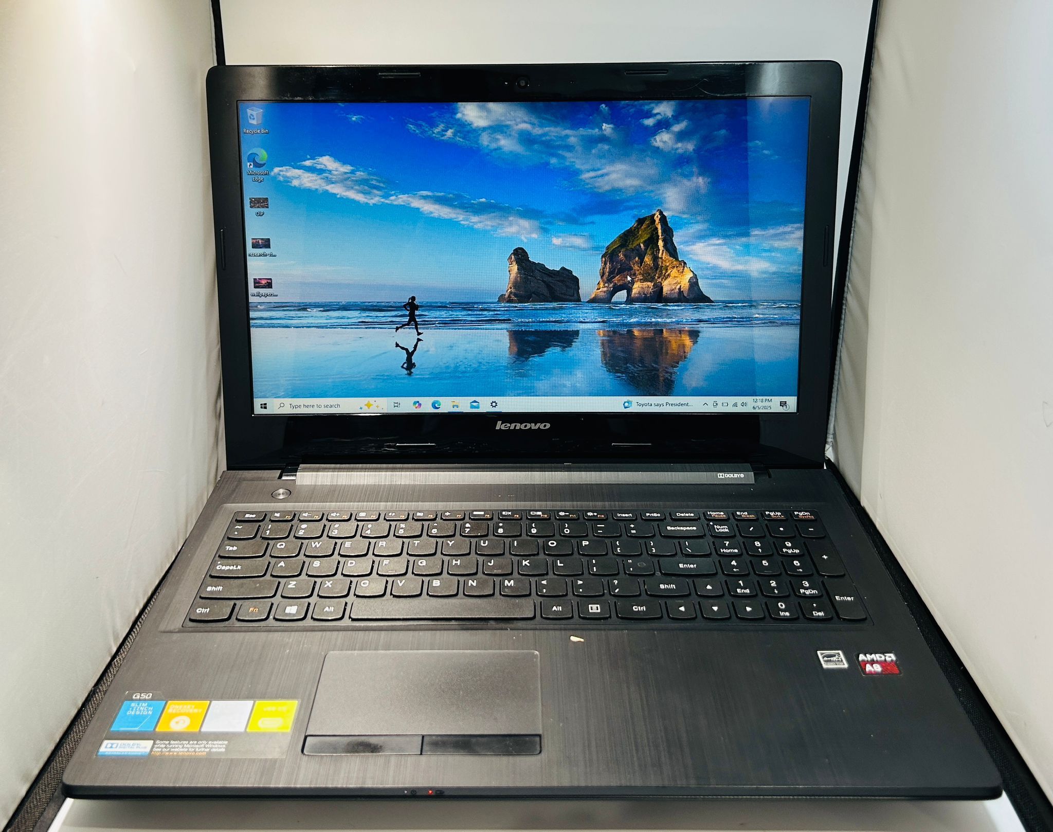 Lenovo 15” AMD A8-6410 Radeon R5 Graphics 16GB RAM 256GB SSD