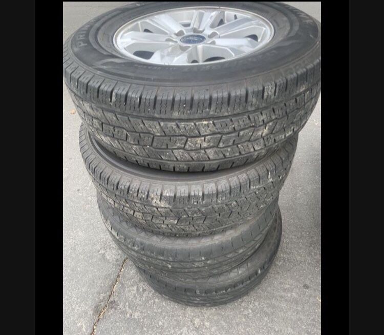 4 X LT265/70r17 6x135 6x5.31 Ford F-150 Stock Wheels Rims With Tires!!