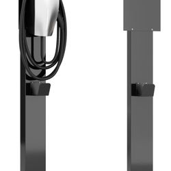 EV Charger Pedestal, Outdoor Electric Vehicle Charger Stand, Freestanding Charging Station Accessory, Corrosion Resistant, Galvanized Steel, for All