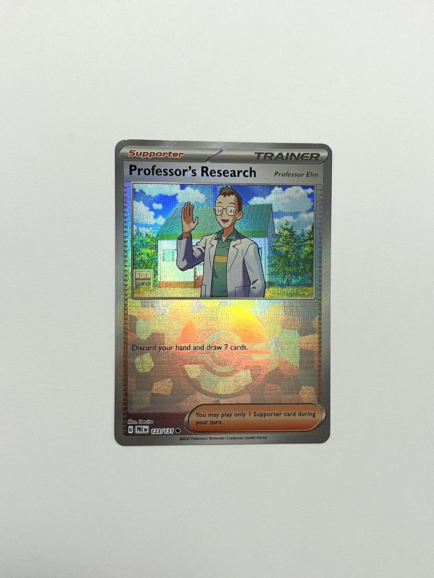 Professor's Research 123/131 Poke Ball Holo Prismatic Evolutions Pokémon M NM