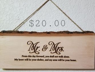 Laser engraved wedding gift