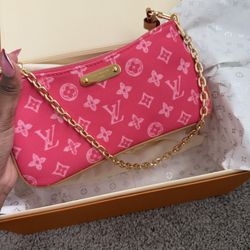 Pink Lv Liv Pochette Bag 