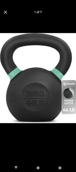 Yes4All Powder Coated Kettlebell, 9–88 lb Cast Iron Weights
Solid One-Piece Construction, Corrosion-Resistant Coating, Secure Grip & No-Wobble Base, S