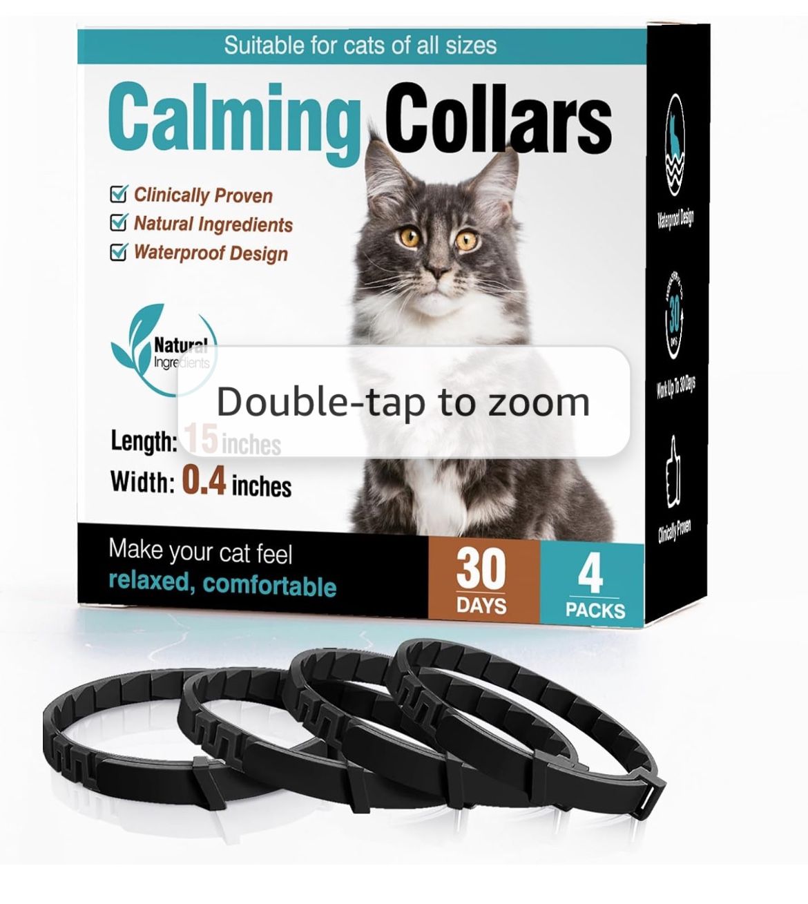 Calming Collar for Cats Cat Pheromone Calming Collar Stress and Anxiety Relief Lasts 30 Days Calm Collar Cat Adjustable Appeasing Calmin