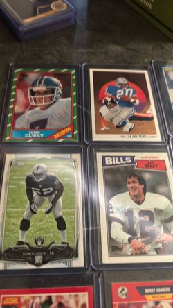 NFL Football Trading Cards Lot – Elway, Kelly, Mack
