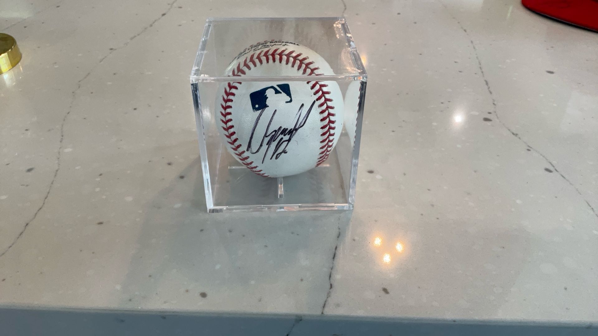 MLB ball signed by Luis Urias