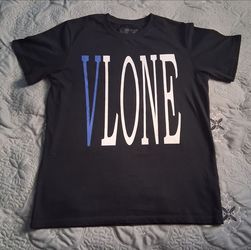 vlone tshirt staple black and blue design