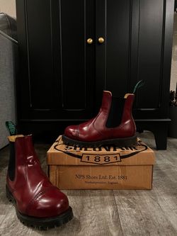 Cherry Red Hi-Shine Steel Toe Dealer boot Solovair