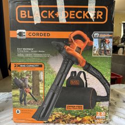 Black & Decker Corded 12 Amp Blower+vacuum+mulcher 
