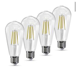 Jensense Edison LED Light Bulbs E26 Bulb 60 watt Equivalent Dimmable Light Bulbs 5000K Daylight Cool White Vintage 7W Edison Bulbs 110V 120V 800 Lumen