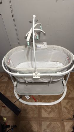 Baby Bassinet with Mobile and Control Panel