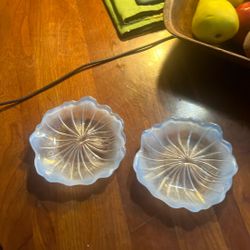 Translucent Frosted Plates Indiana Glass