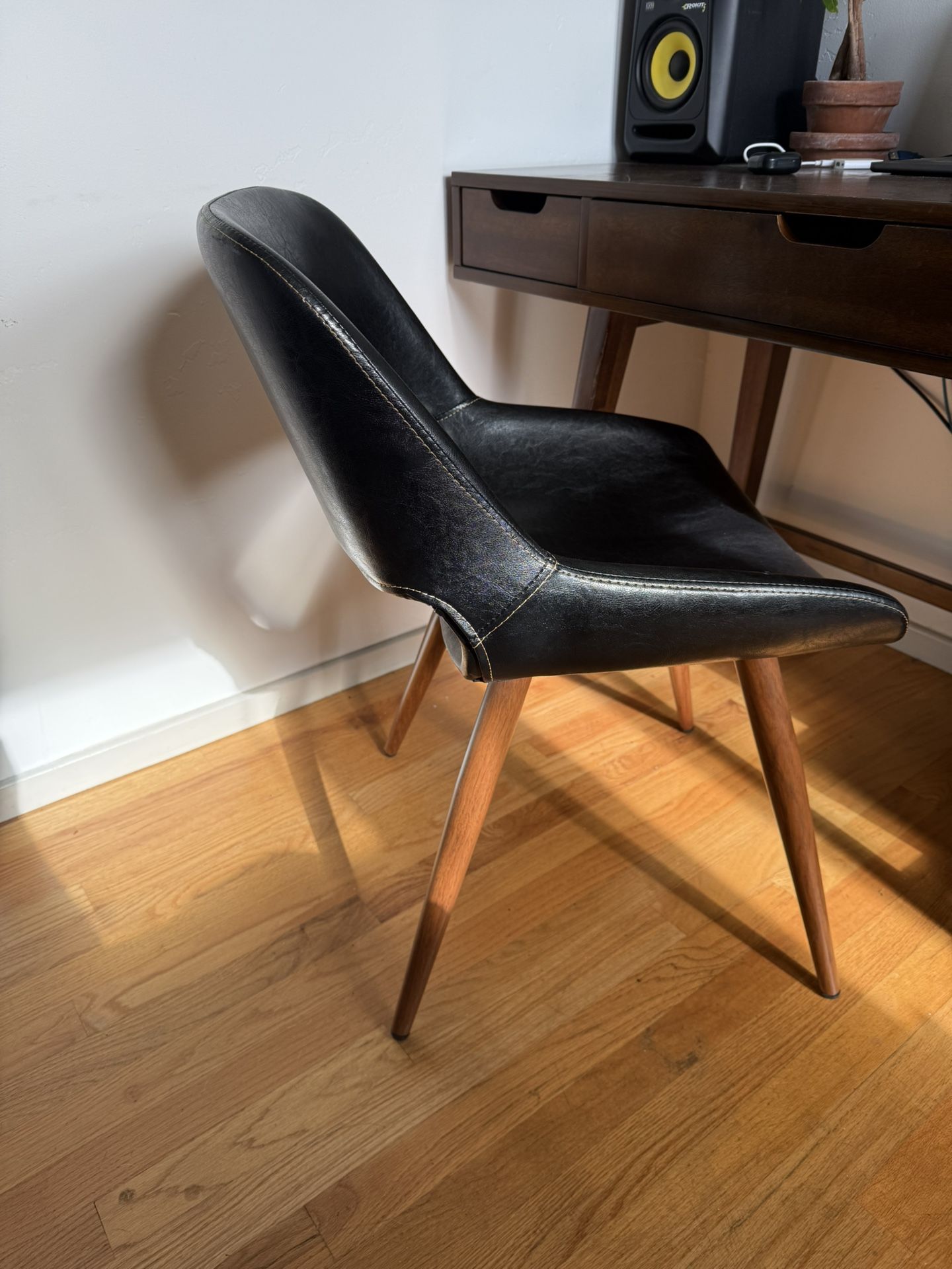 Leather Mid Century Chair