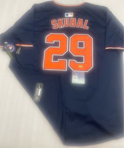Tarik Skubal Detroit Tigers Signed Autographed Blue Nike Jersey With COA