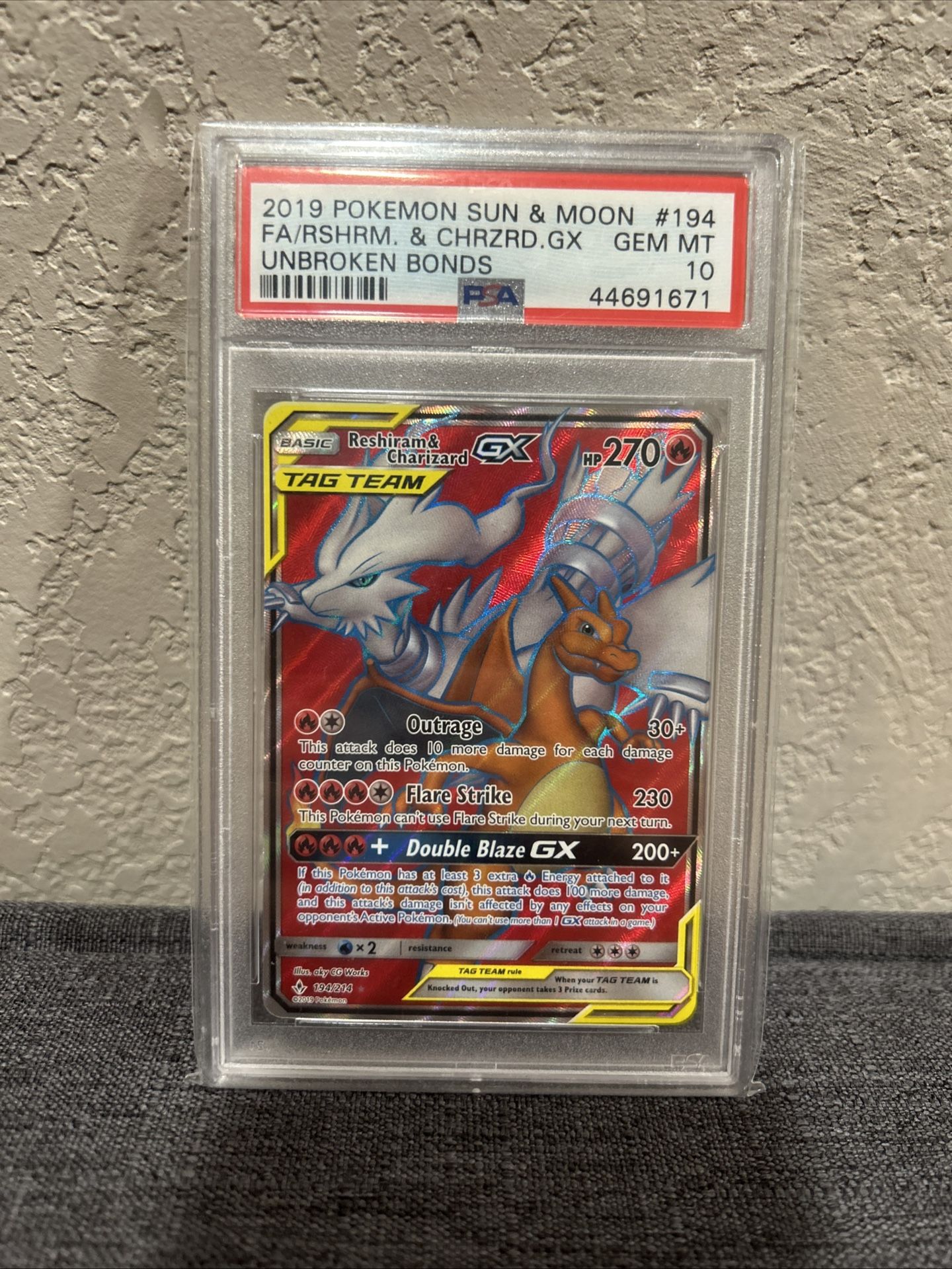 Tag Team Reshiram & Charizard PSA 10