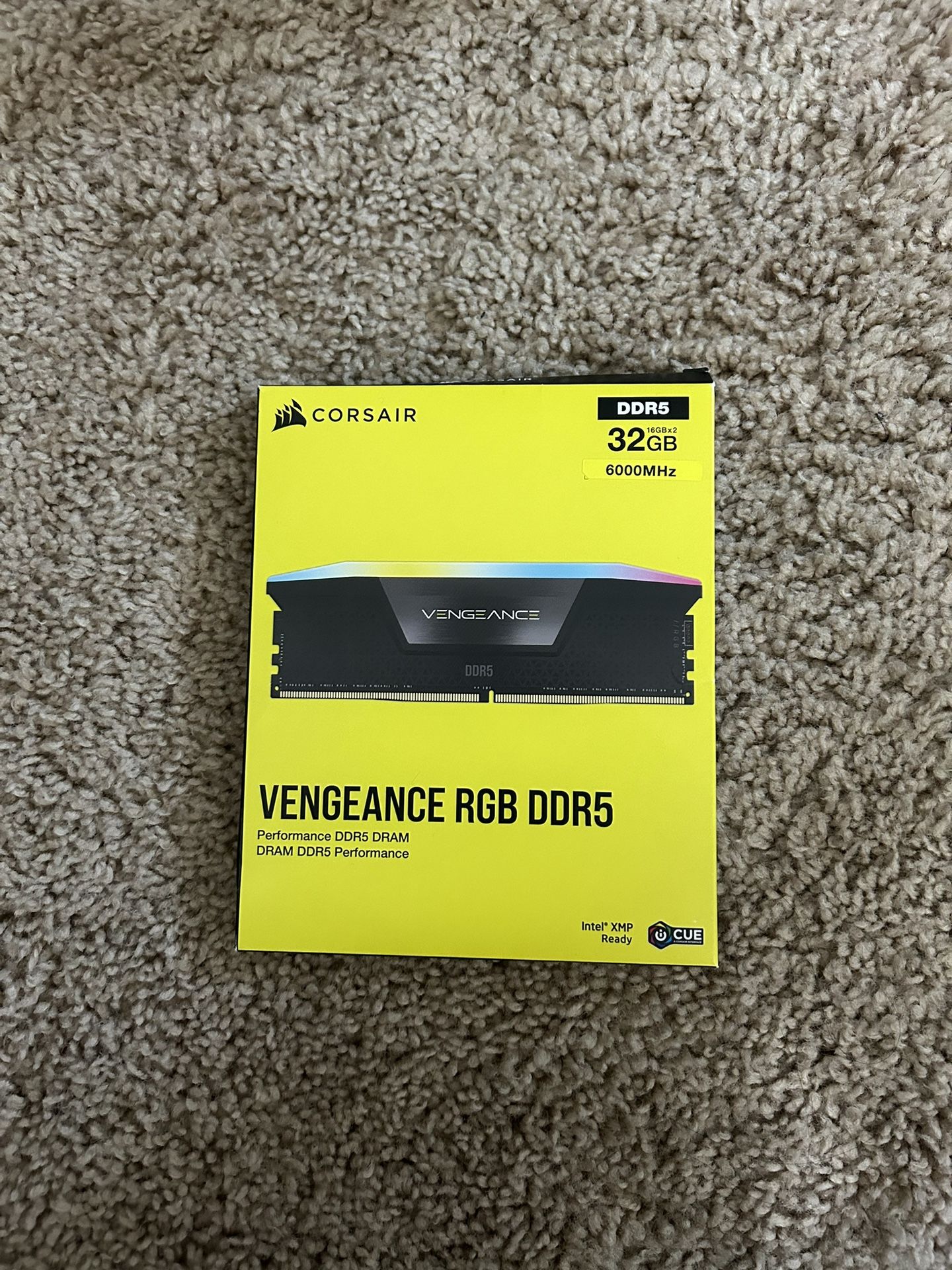 CORSAIR VENGEANCE RGB DDR5 RAM 32GB (2x16GB) 6000MHz