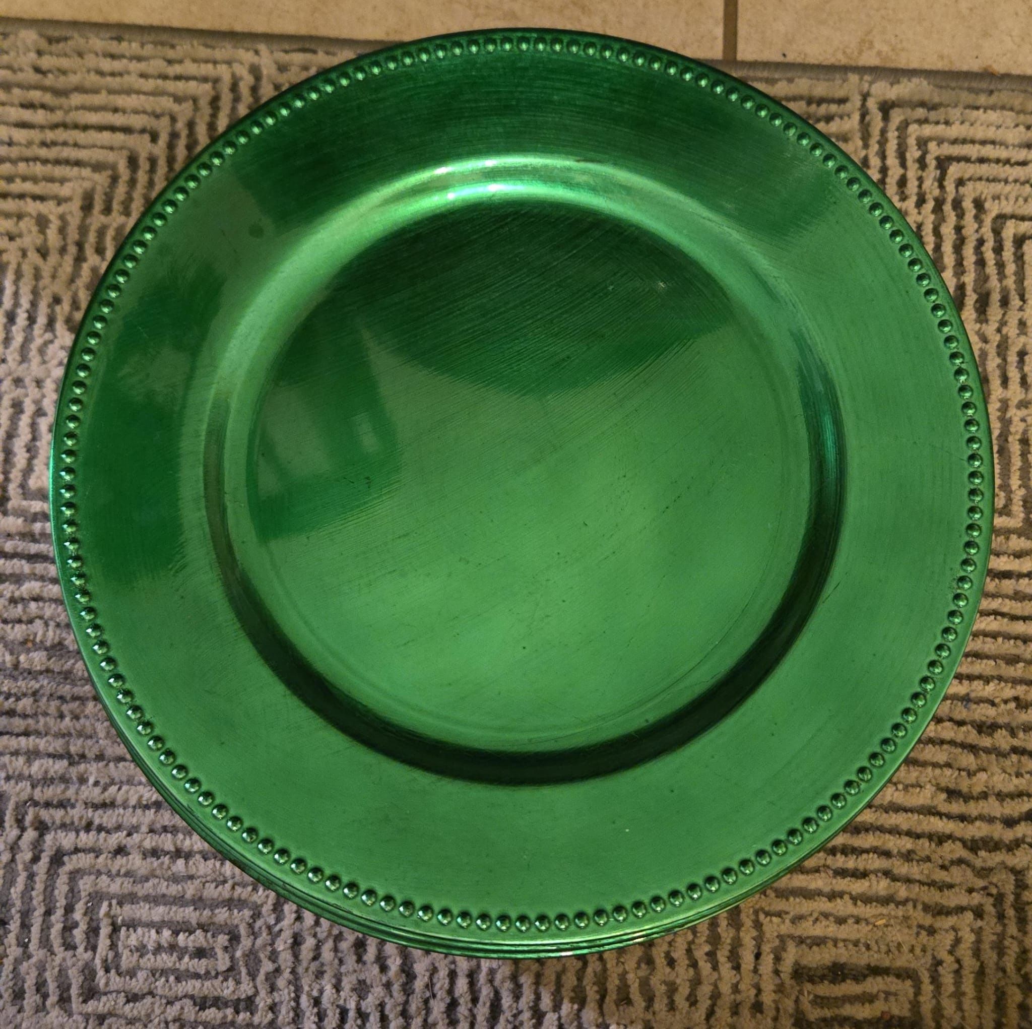 Chargers Plate Beaded Round 13" Used different colors