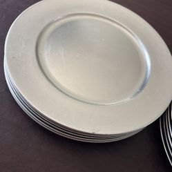1 Dozen Silver  Charger Plates 