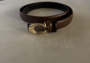 Coach belt brown with gold stamp